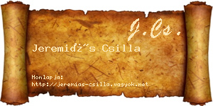 Jeremiás Csilla névjegykártya
