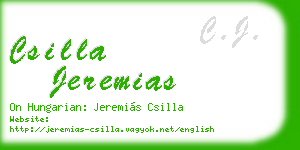 csilla jeremias business card